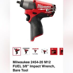 Milwaukee Red and Black 3/8" Impact Wrench